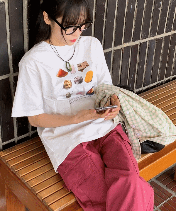 [당일출고🔥/1+1 추가할인/고퀄] 아이콘 패턴 프린팅 반팔 티셔츠 봄 여름 3 color