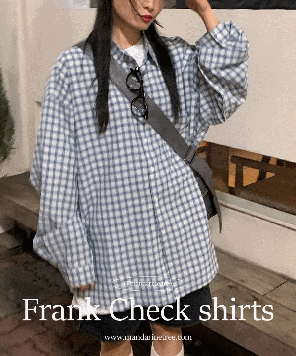 [부분당일출고🚚/컬러다예쁨💛/5col] 프랑크 오버핏 봄 여름 체크셔츠 남방 남녀공용